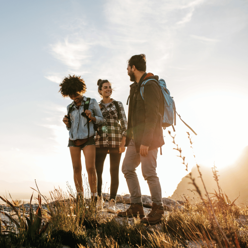 friends hiking